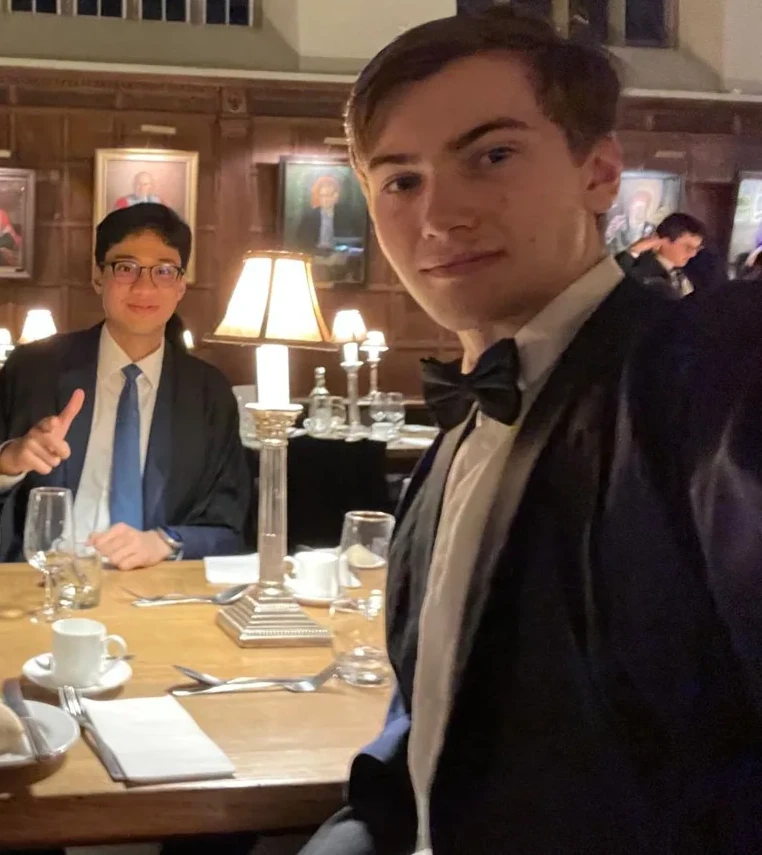 Formal dinner in a hall