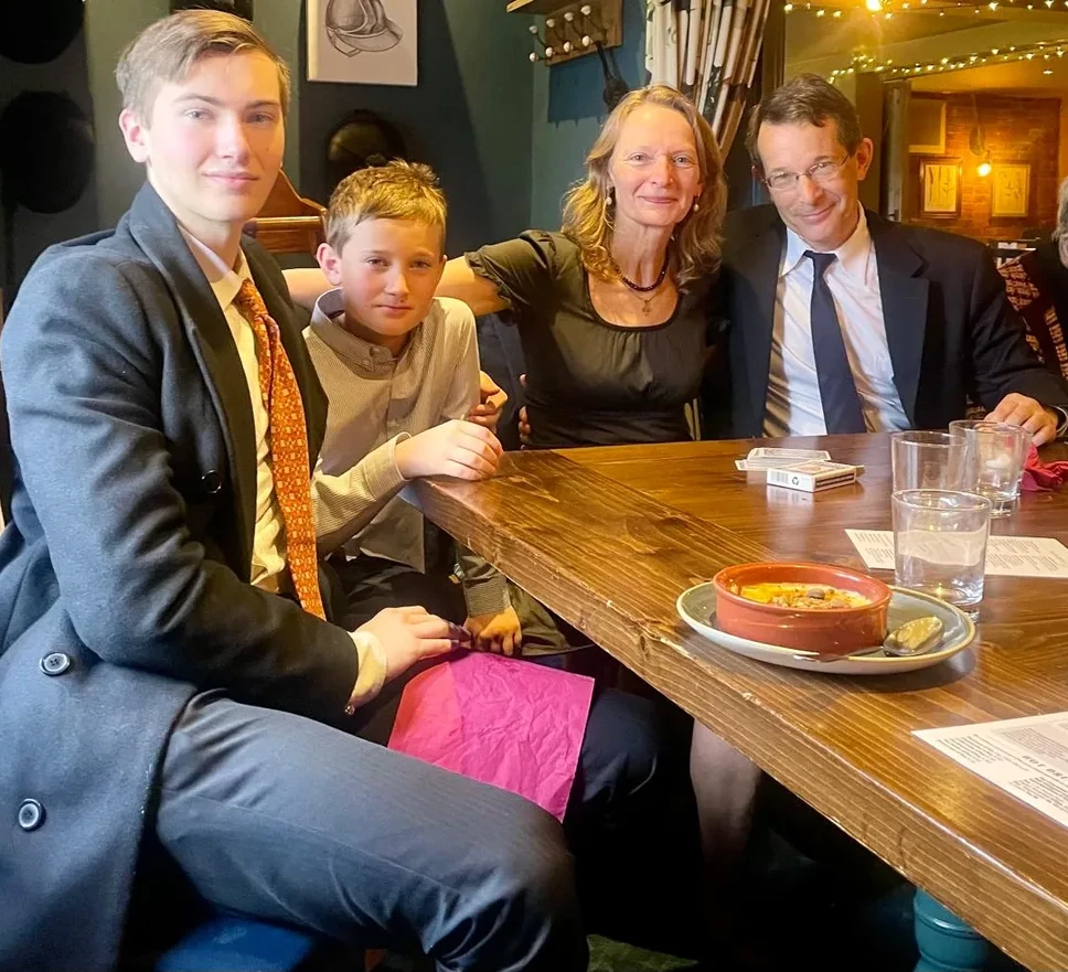 Family and friends at a restaurant